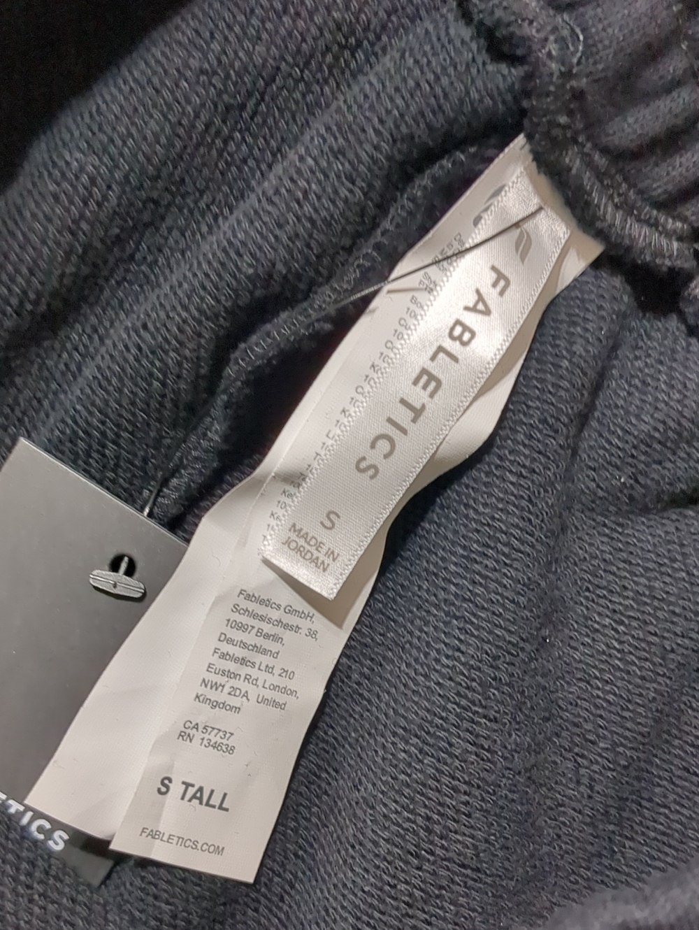 NWT Fabletics Black Sweatpants with Elastic Waistband Women's Small Tall - Picture 9 of 12